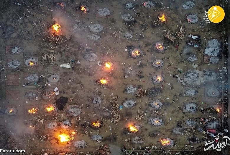 (ویدئو) دهشت آخرالزمانی با سوزاندن قربانیان کرونا در هند (ویدئو) دهشت آخرالزمانی با سوزاندن قربانیان کرونا در هند